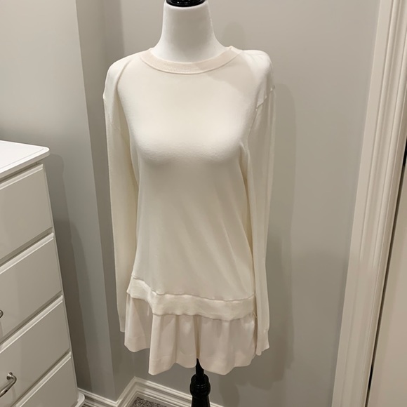 Like new ivory frilly waist Ted Baker sweater size 2 - Picture 1 of 4
